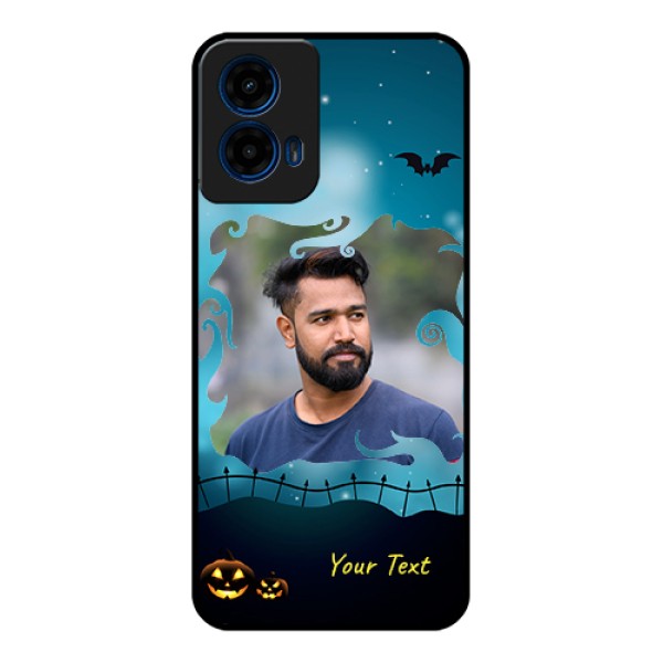 Moto G45 5G Custom Glass Phone Case - Halloween Frame Design