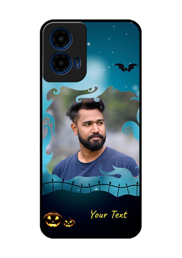 Moto G45 5G Custom Glass Phone Case - Halloween Frame Design