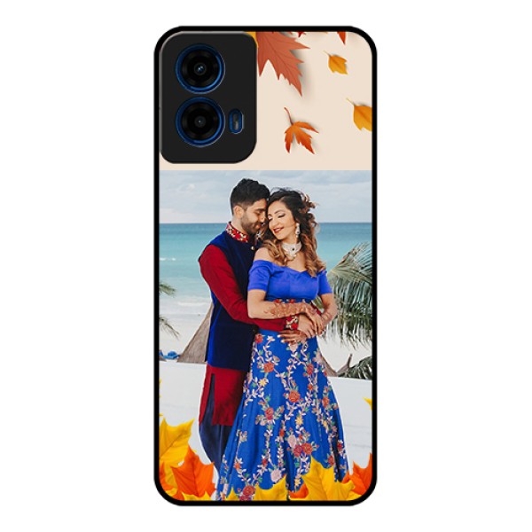 Moto G45 5G Custom Glass Phone Case - Autumn Maple Leaves Design Moto G45 5G Custom Glass Phone Case - Autumn Maple Leaves Design