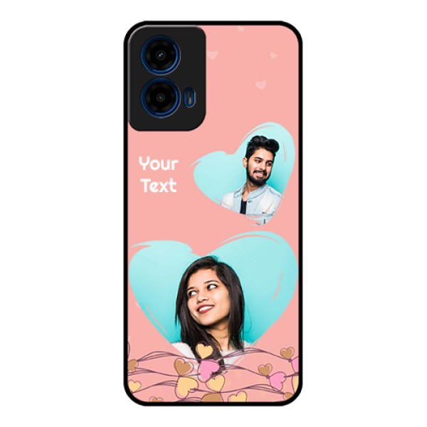 Moto G45 5G Custom Glass Phone Case - Love Doodle Design