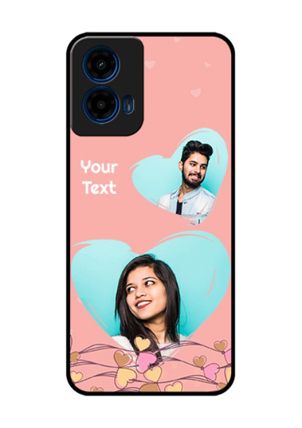 Moto G45 5G Custom Glass Phone Case - Love Doodle Design