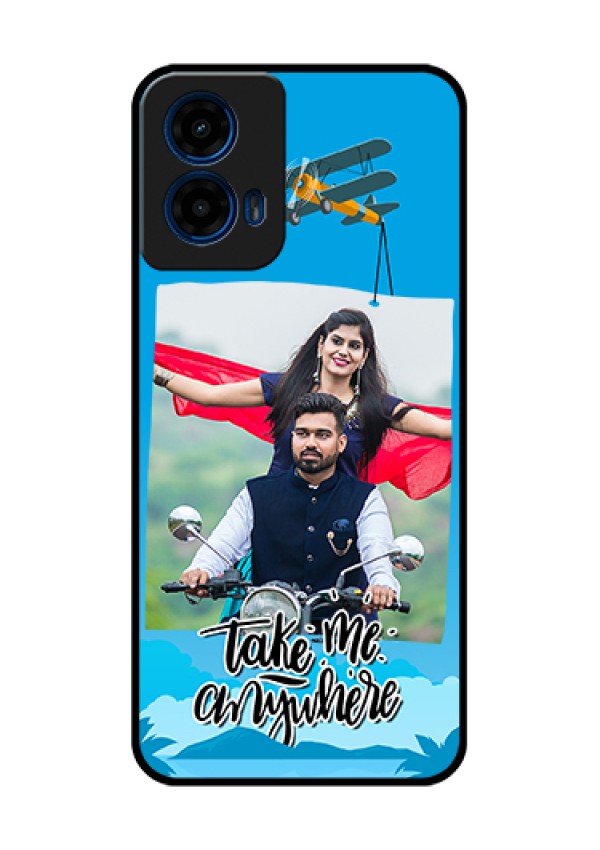 Moto G45 5G Custom Glass Phone Case - Traveller Design