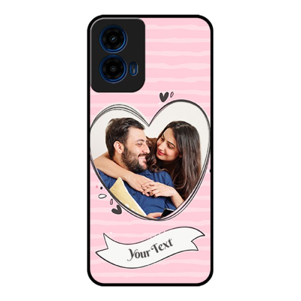 Moto G45 5G Custom Glass Phone Case - Vintage Heart Design
