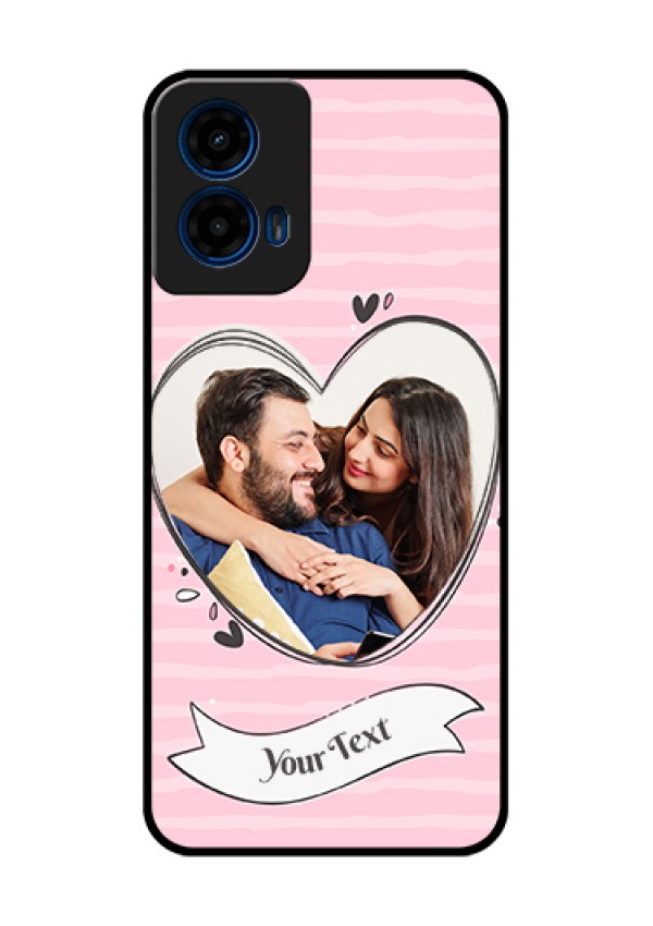 Moto G45 5G Custom Glass Phone Case - Vintage Heart Design