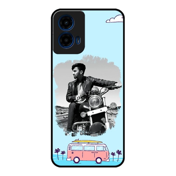 Moto G45 5G Custom Glass Phone Case - Travel & Adventure Design