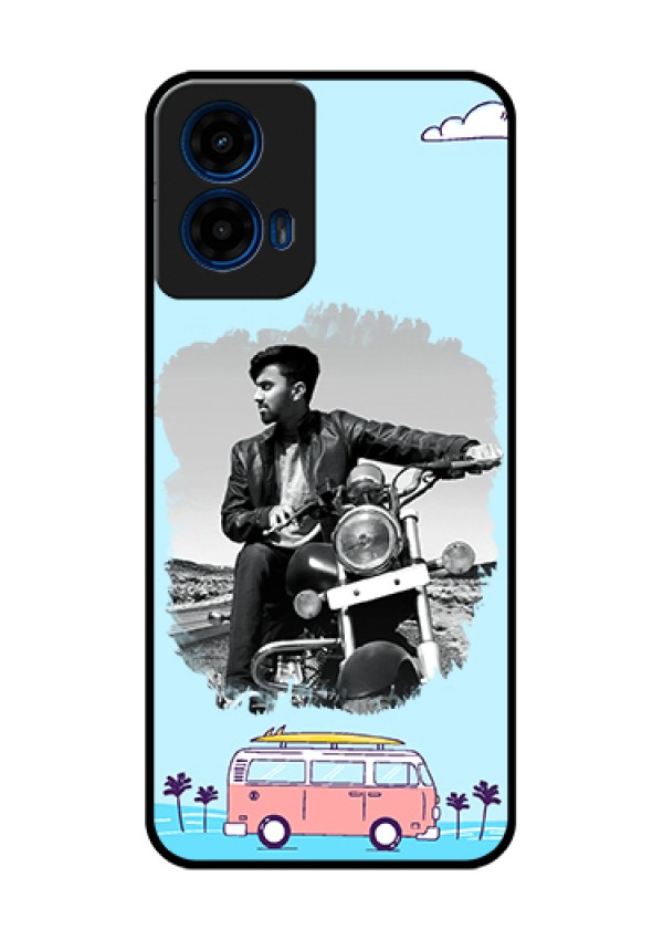 Moto G45 5G Custom Glass Phone Case - Travel & Adventure Design