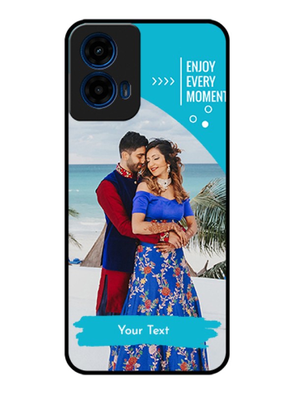 Custom Moto G45 5G Custom Glass Phone Case - Happy Moment Design