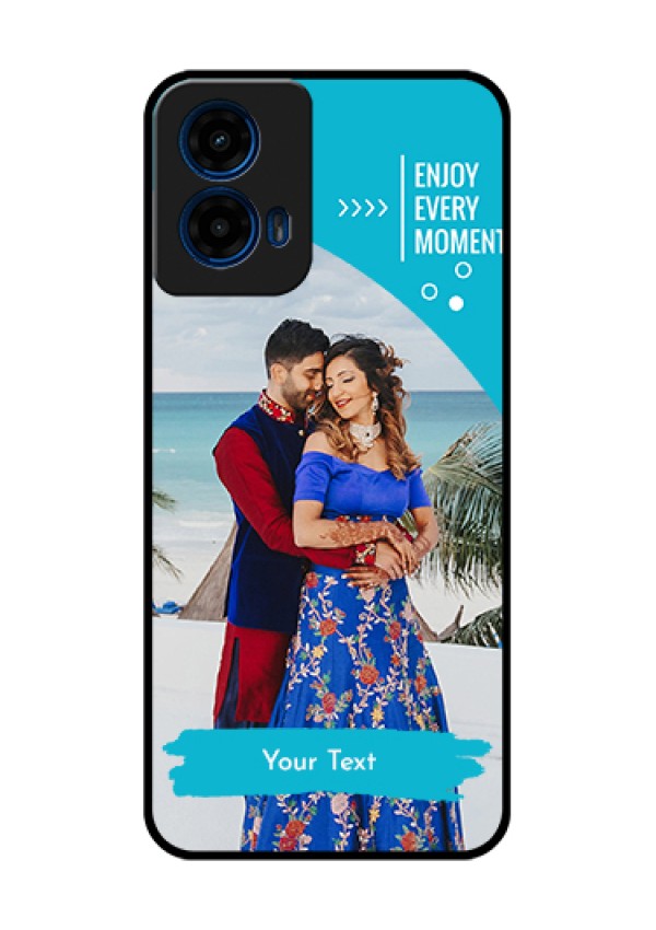 Moto G45 5G Custom Glass Phone Case - Happy Moment Design