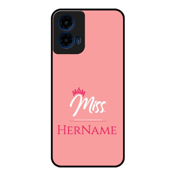 Moto G45 5G Custom Glass Phone Case - Mrs With Name Design