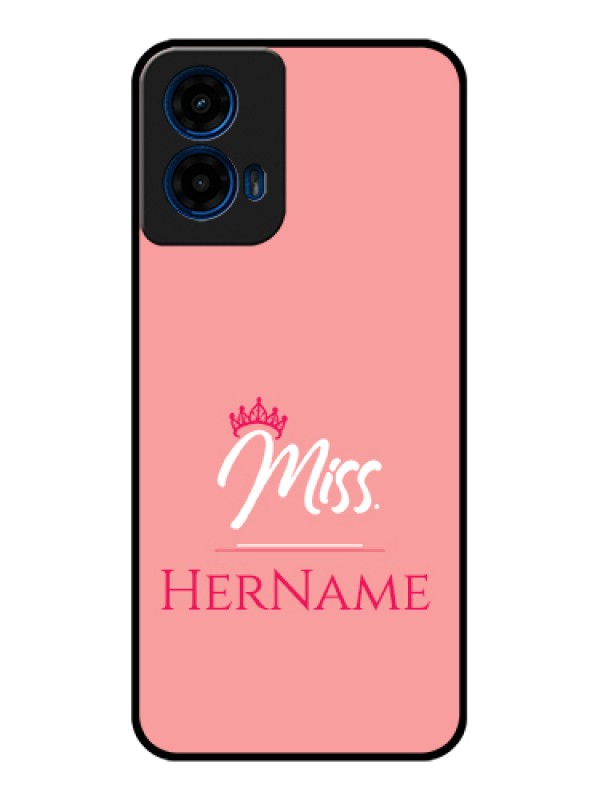 Custom Moto G45 5G Custom Glass Phone Case - Mrs With Name Design