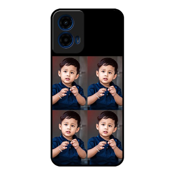 Moto G45 5G Custom Glass Phone Case - 4 Image Holder Design