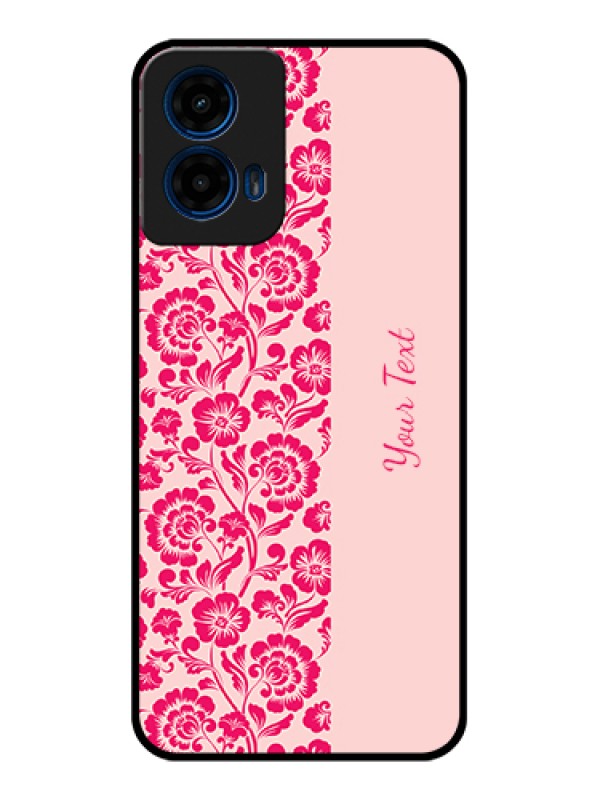 Custom Moto G45 5G Custom Glass Phone Case - Attractive Floral Pattern Design