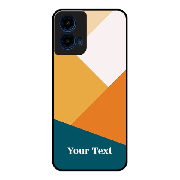 Moto G45 5G Custom Glass Phone Case - Stacked Multi - Colour Design Moto G45 5G Custom Glass Phone Case - Stacked Multi - Colour Design