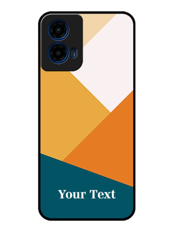 Custom Moto G45 5G Custom Glass Phone Case - Stacked Multi - Colour Design