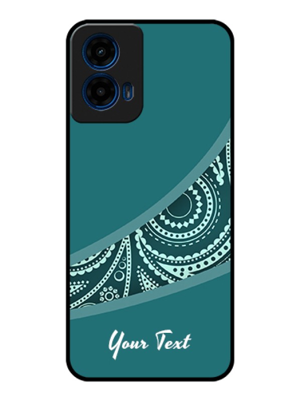 Custom Moto G45 5G Custom Glass Phone Case - Semi Visible Floral Design