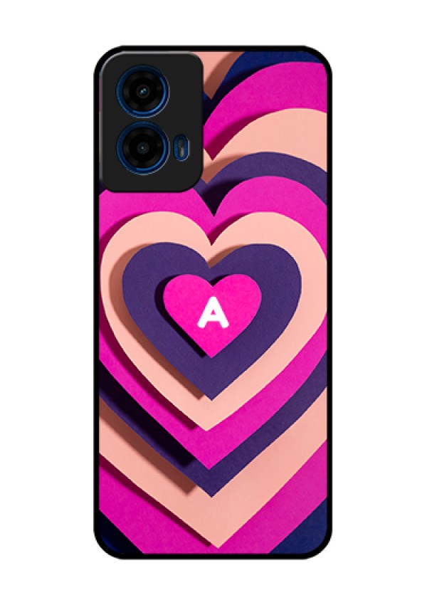 Moto G45 5G Custom Glass Phone Case - Cute Heart Pattern Design