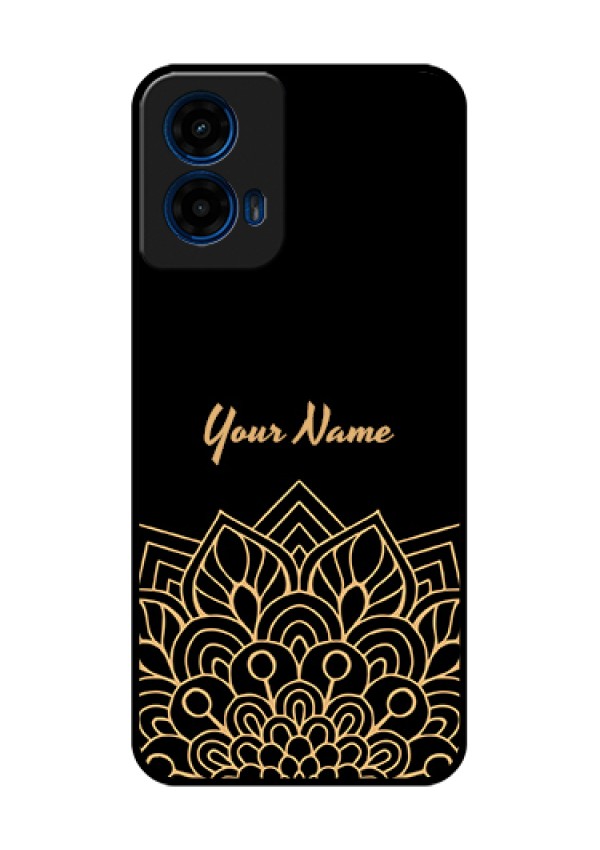 Moto G45 5G Custom Glass Phone Case - Golden Mandala Design