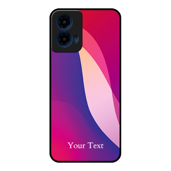 Moto G45 5G Custom Glass Phone Case - Digital Abstract Overlap Design