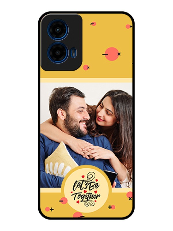 Custom Moto G45 5G Custom Glass Phone Case - Lets Be Together Design
