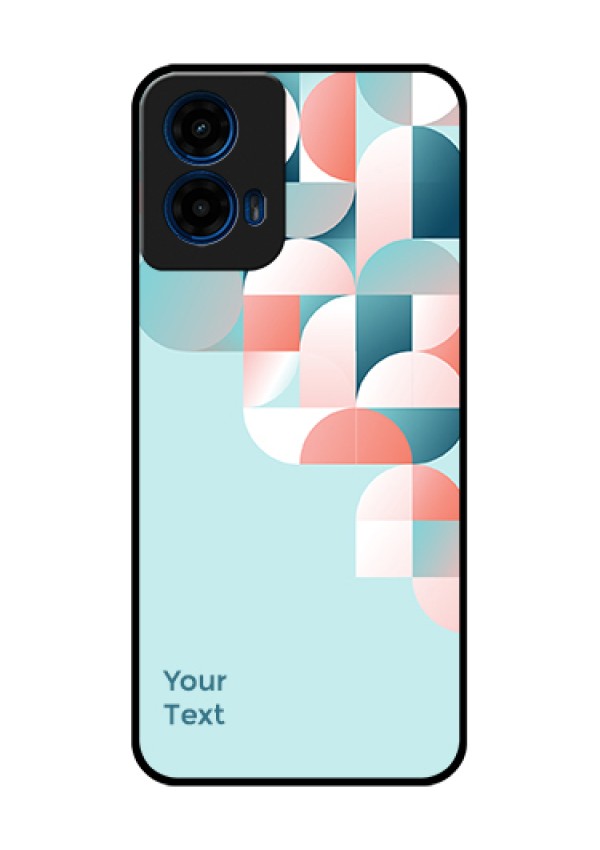 Moto G45 5G Custom Glass Phone Case - Stylish Semi - Circle Pattern Design