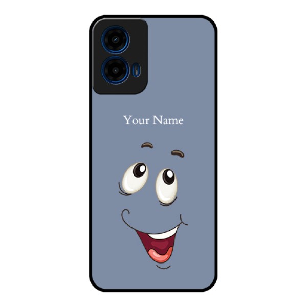 Moto G45 5G Custom Glass Phone Case - Laughing Cartoon Face Design Moto G45 5G Custom Glass Phone Case - Laughing Cartoon Face Design