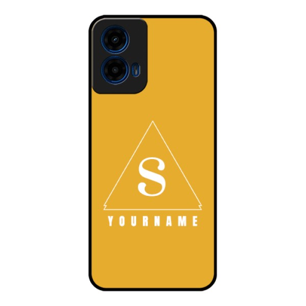 Moto G45 5G Custom Glass Phone Case - Simple Triangle Design Moto G45 5G Custom Glass Phone Case - Simple Triangle Design