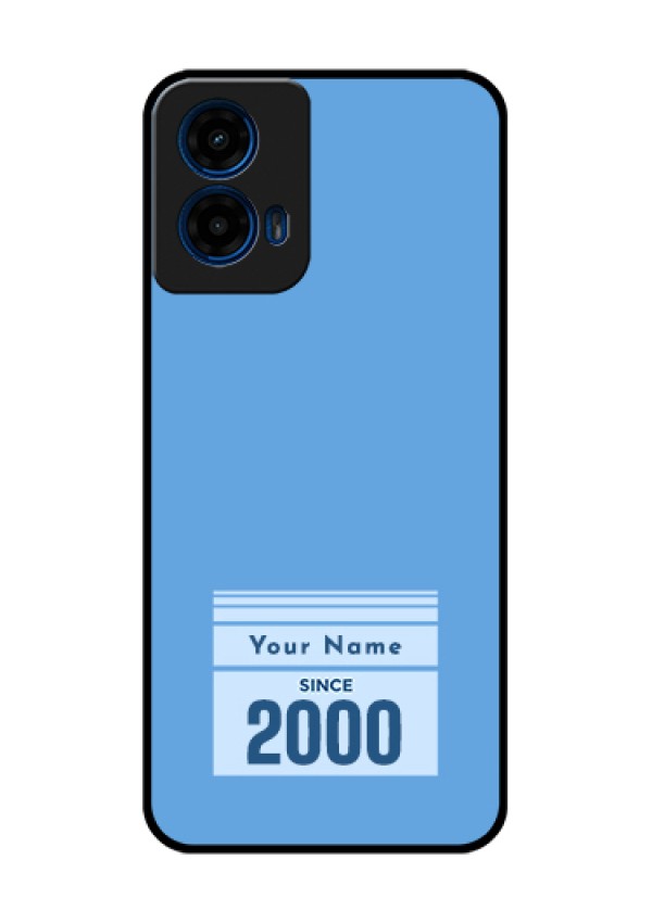 Moto G45 5G Custom Glass Phone Case - Custom Year Of Birth Design