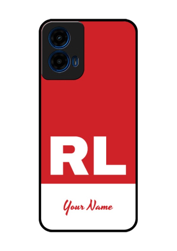 Moto G45 5G Custom Glass Phone Case - Dual Tone Custom Text Design