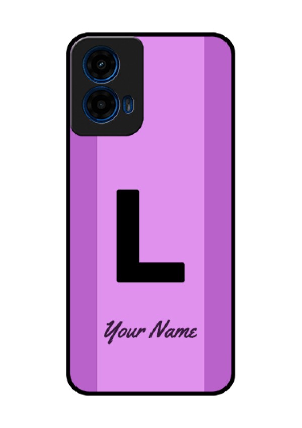 Moto G45 5G Custom Glass Phone Case - Tricolor Custom Text Design