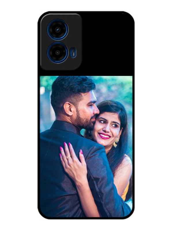 Custom Motorola Moto G45 5G Custom Glass Phone Case - Upload Full Picture With Custom Color Design