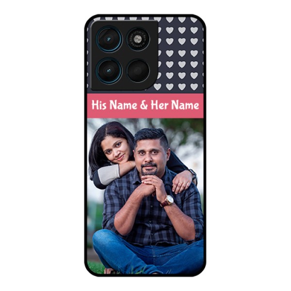 Motorola Moto G57 Power Custom Glass Phone Case - Love Symbols Design