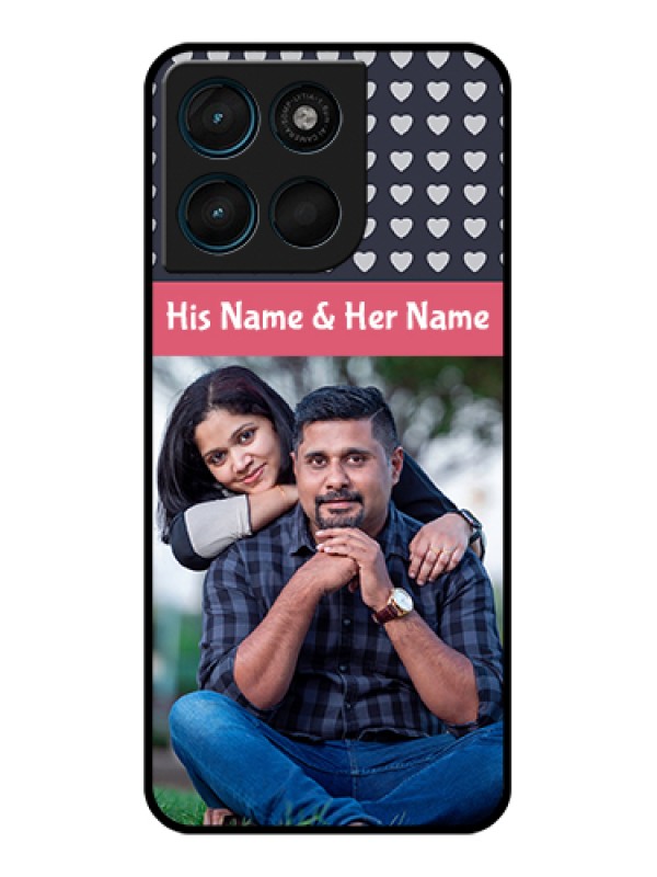 Custom Motorola Moto G57 Power Custom Glass Phone Case - Love Symbols Design