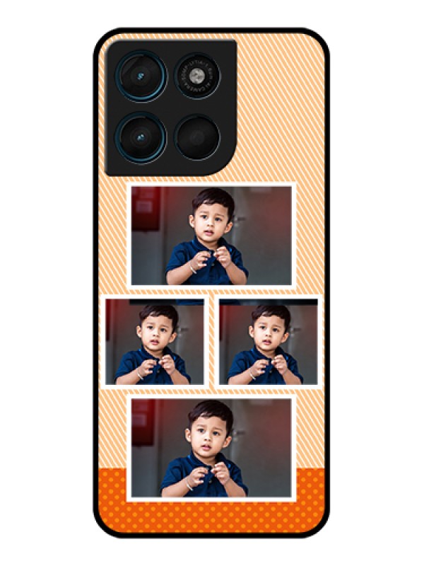 Custom Motorola Moto G57 Power Custom Glass Phone Case - Bulk Photos Upload Design