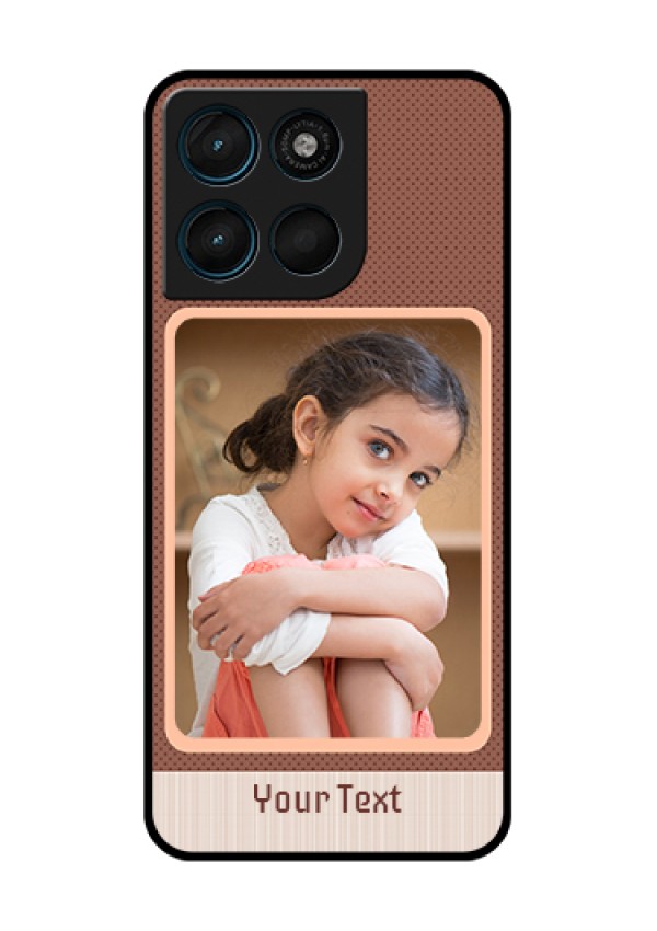 Motorola Moto G57 Power Custom Glass Phone Case - Simple Pic Upload Design
