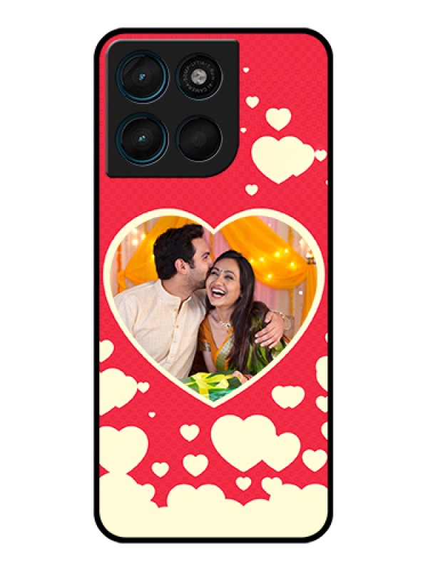 Custom Motorola Moto G57 Power Custom Glass Phone Case - Love Symbols Phone Cover Design