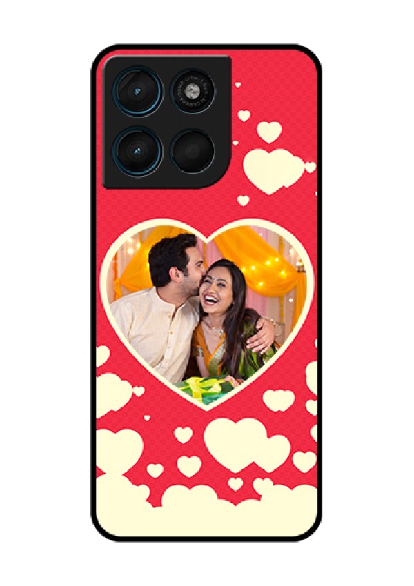 Motorola Moto G57 Power Custom Glass Phone Case - Love Symbols Phone Cover Design