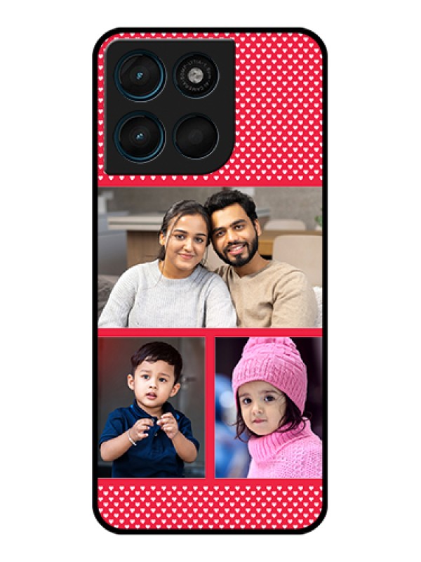 Custom Motorola Moto G57 Power Custom Glass Phone Case - Bulk Photo Upload Design