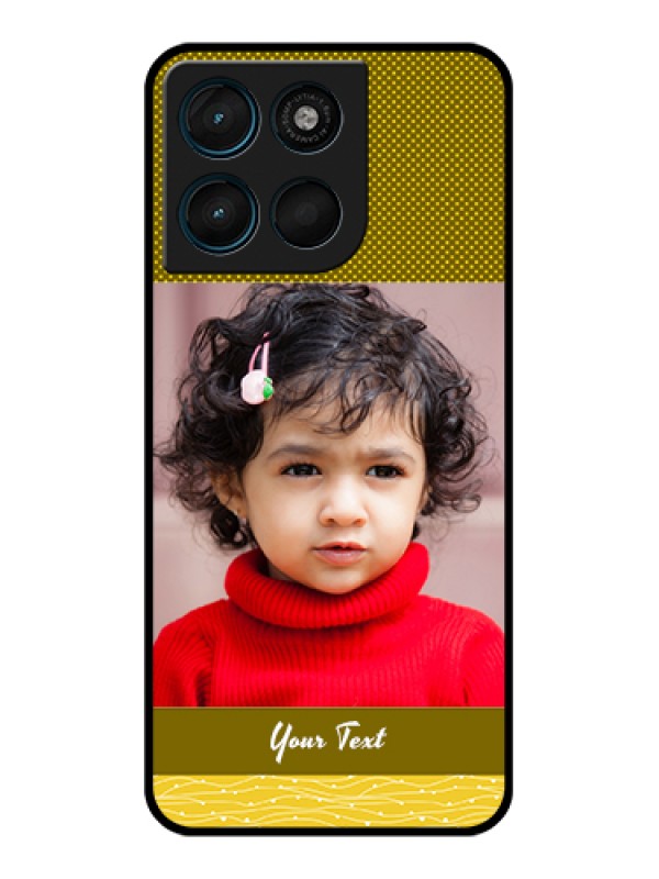 Custom Motorola Moto G57 Power Custom Glass Phone Case - Simple Green Color Design