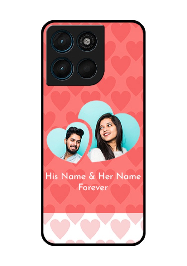 Motorola Moto G57 Power Custom Glass Phone Case - Couple Pic Upload Design