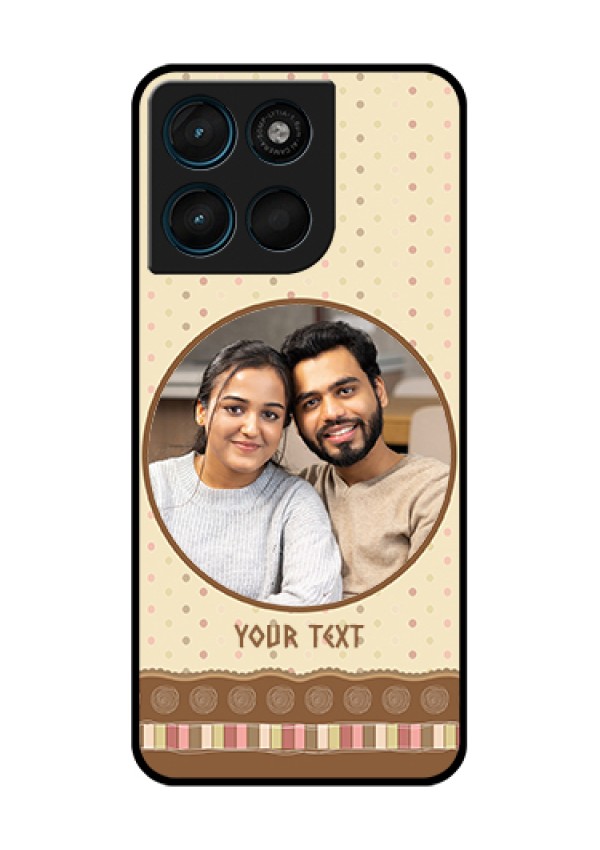 Motorola Moto G57 Power Custom Glass Phone Case - Brown Dotted Mobile Case Design