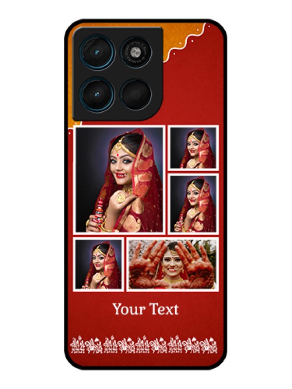 Custom Motorola Moto G57 Power Custom Glass Phone Case - Wedding Pic Upload Design