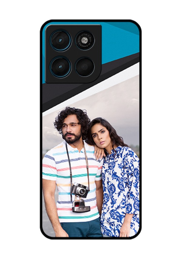 Motorola Moto G57 Power Custom Glass Phone Case - Simple Pattern Photo Upload Design
