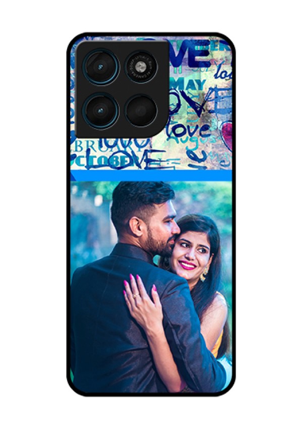 Motorola Moto G57 Power Custom Glass Phone Case - Colorful Love Design