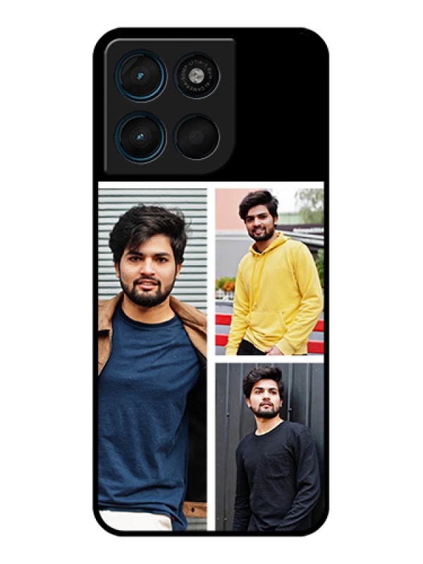 Custom Motorola Moto G57 Power Custom Glass Phone Case - Upload Multiple Picture Design