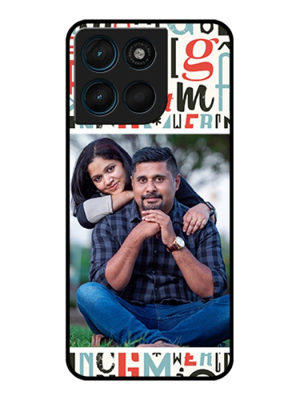 Custom Motorola Moto G57 Power Custom Glass Phone Case - Alphabet Design