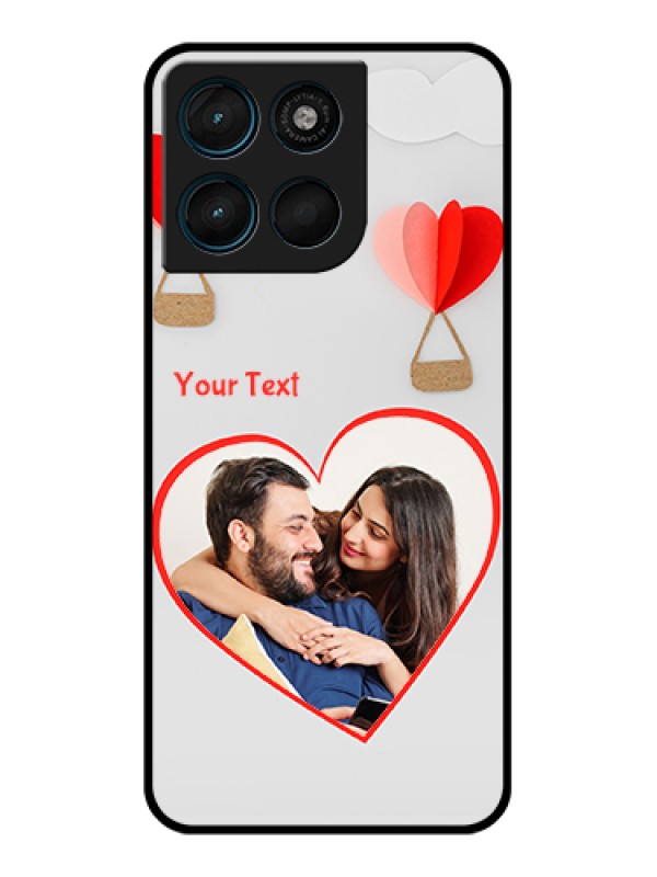 Custom Motorola Moto G57 Power Custom Glass Phone Case - Parachute Love Design