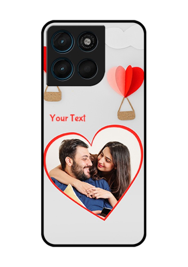 Motorola Moto G57 Power Custom Glass Phone Case - Parachute Love Design