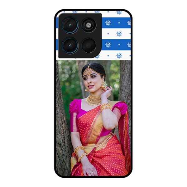 Motorola Moto G57 Power Custom Glass Phone Case - Snow Pattern Design
