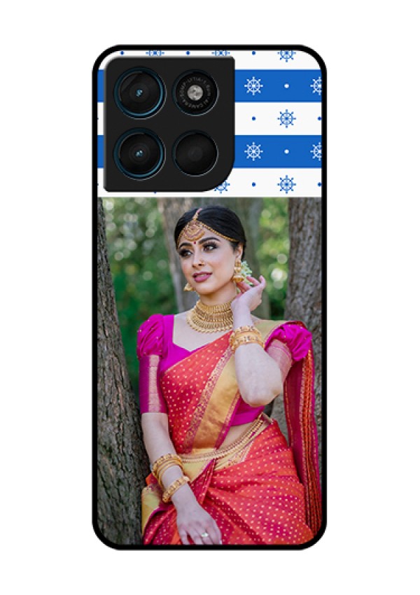 Motorola Moto G57 Power Custom Glass Phone Case - Snow Pattern Design