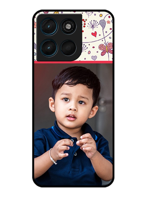 Custom Motorola Moto G57 Power Custom Glass Phone Case - Premium Floral Design